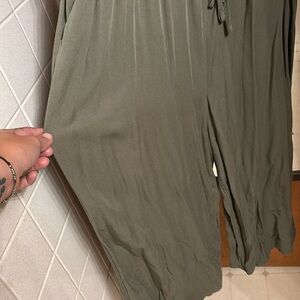Green tank romper